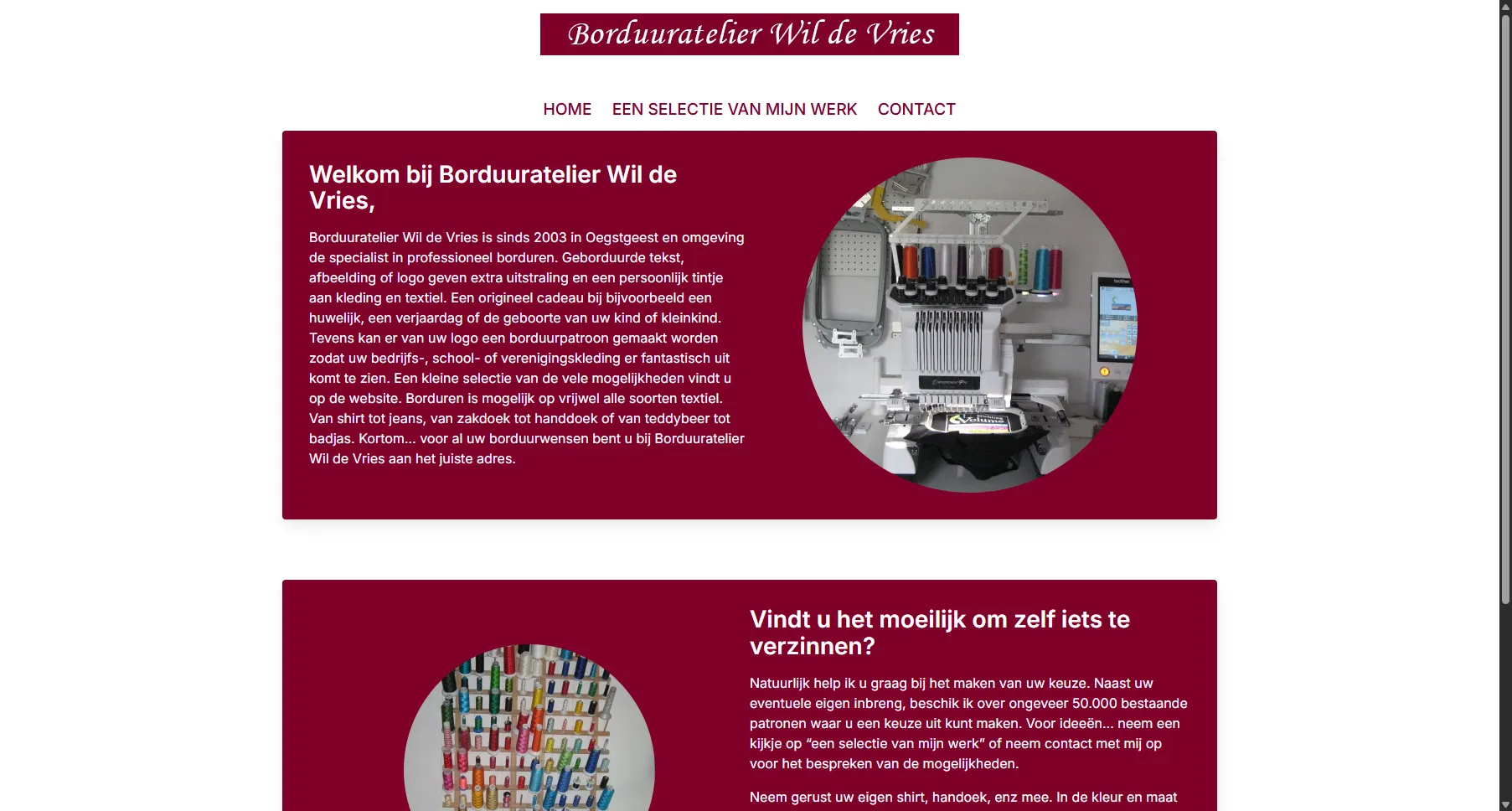 Website for: www.borduuratelierwildevries.nl/